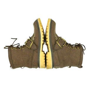 Marc Ecko Blackwelder Boots Brown Leather Men's Size 7 Ankle Boots Buckle Strap